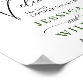 レモエレガントンズグリーンリーウェルカムカップルのシャワーポスト ポスター (角)