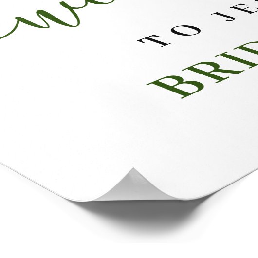 レモエレガントンズグリーンリーブライダルシャワーへようこそ ポスター (角)