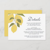 レモエレガントンテーマ結婚詳細 エンクロージャーカード (正面/裏面)
