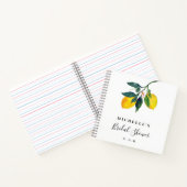 レモエレガントンハンドレタースクリプトブライダルシャワー ノートブック (内部)