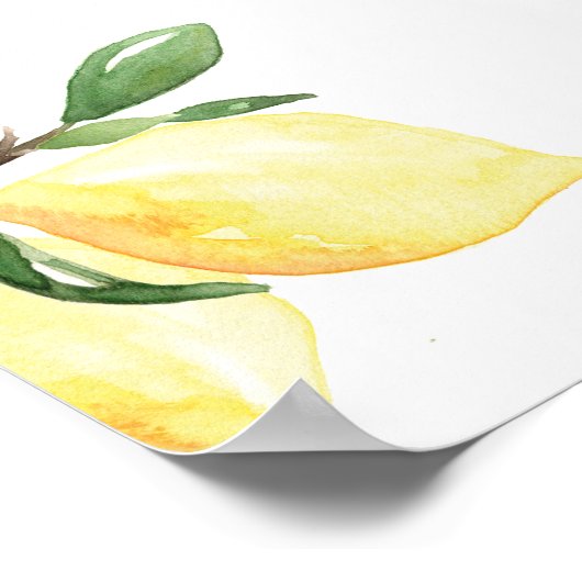 レモエレガントンブライダルシャワーへようこそ ポスター (角)