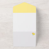 レモエレガントンベビーシャワーおむつラッフルシンプル オールインワン招待状 (外側)