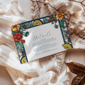 レモエレガントンボタニカル地中海のブ結婚ルーズ エンクロージャーカード