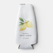レモエレガントンモダンブライダルシャワーカスタム ボトルクーラー (正面)