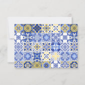 レモエレガントン地中海のとブルー結婚ズ 出欠カード (裏面)