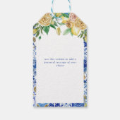 レモエレガントン地中海のフローラブライダルシャワー ギフトタグ (裏面)