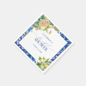 レモエレガントン地中海のフローラブライダルシャワー スタンダードカクテルナプキン (角)
