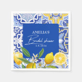 レモエレガントン地中海のフローラブライダルシャワー スタンダードカクテルナプキン (正面)