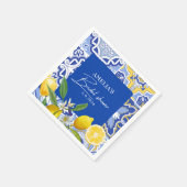 レモエレガントン地中海のフローラブライダルシャワー スタンダードカクテルナプキン (角)