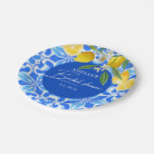 レモエレガントン地中海のフローラブライダルシャワー ペーパープレート (アングル)
