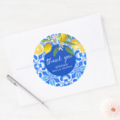 レモエレガントン地中海のフローラブライダルシャワー ラウンドシール (封筒)