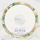 レモエレガントン地中海のフローラブライダルシャワー ワイングラスタグ (裏面)