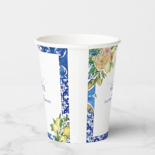 レモエレガントン地中海のフローラブライダルシャワー 紙コップ (右)