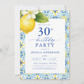 レモエレガントン地中海のフローラ30歳の誕生日 招待状 (正面)