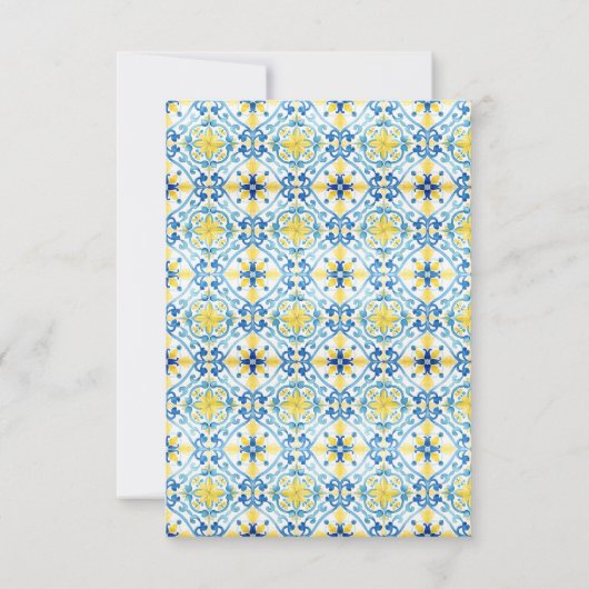 レモエレガントン地中海のフローラ40歳の誕生日 招待状 (裏面)