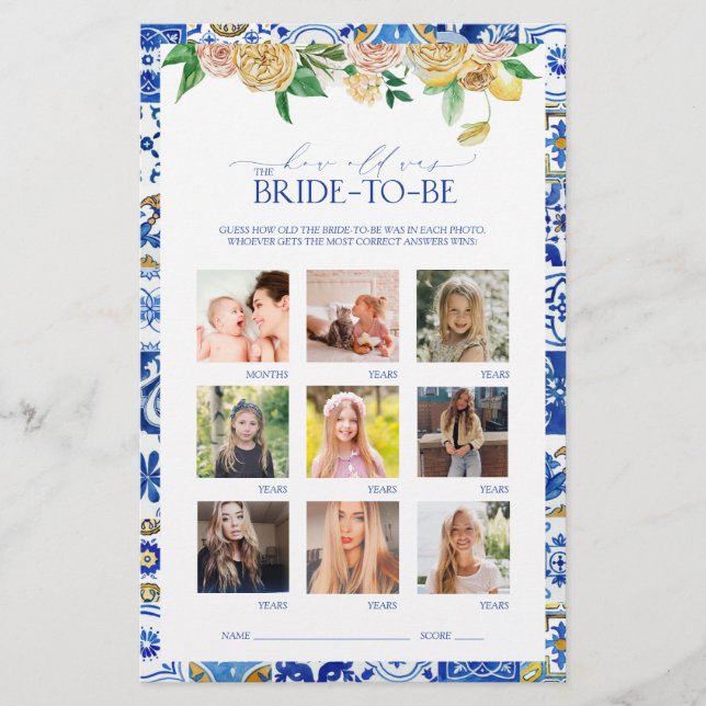 レモエレガントン地中海のブライダルシャワーゲーム (正面)