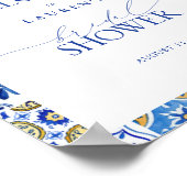 レモエレガントン地中海のブライダルシャワー歓迎 ポスター (角)