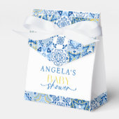 レモエレガントン地中海のベビーシャワー フェイバーボックス (正面サイド)