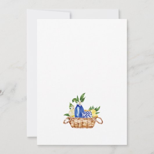 レモエレガントン地中海の結婚式招待状 招待状 (裏面)