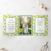 レモエレガントン果樹園の結婚写真 三つ折り招待状 (内部)