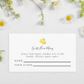 レモエレガントン赤ちゃんシャワーはいくつカード エンクロージャーカード