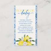 レモエレガントン赤ちゃんシャワーベビー エンクロージャーカード (正面)