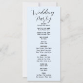 レモエレガントン&グリーンリーブルー結婚式 プログラム (裏面)