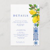 レモエレガントン&ブルー地中海のエンクロージャカード エンクロージャーカード (正面)