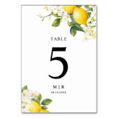 レモエレガント地中海のン結婚ズ テーブルナンバー (正面)