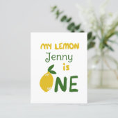 レモカスタムンデザインベビー最初の誕生日の名前かわいい (スタンド正面)