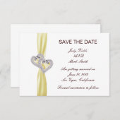 レモカスタムンハートの日付カードを保存 招待状 (正面/裏面)