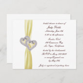 レモカスタムンハートブライダルシャワー招待 招待状 (正面/裏面)