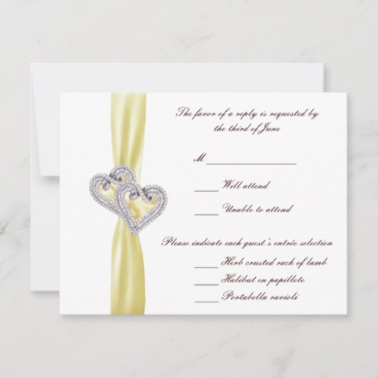 レモカスタムンハート応答カード 出欠カード (正面)