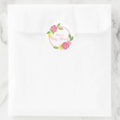 レモカスタムンフローラありがとうメッセージカードシール ラウンドシール (バッグ)