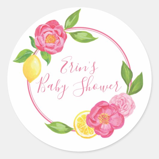 レモカスタムンフローラありがとうメッセージカードシール ラウンドシール (正面)