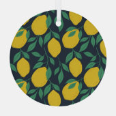 レモカラフルン：手描きの振動。 ガラスオーナメント (裏面)