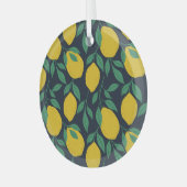 レモカラフルン：手描きの振動。 ガラスオーナメント (正面左)