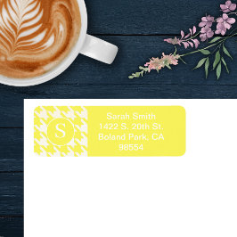 レモクラシックン千鳥格子のイエロー&ホワイト ラベル