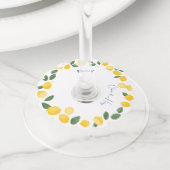 レモシンプルンカスタマイズワインラベル ワイングラスタグ (クローズアップ)