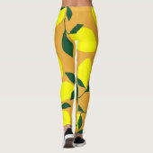 レモシンプルン柄、オレンジ色の背景。 レギンス (裏面)