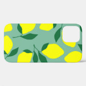レモシンプルン、緑の背景プリント。 Case-Mate iPhoneケース (裏面 (横))