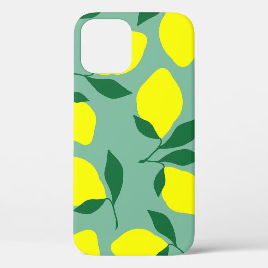 レモシンプルン、緑の背景プリント。 Case-Mate iPhoneケース (裏面)