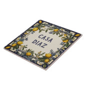 レモスペインのンカスタムハウスネームプレートプラーク タイル (側面)