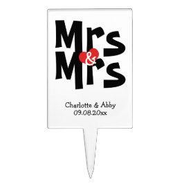 レモダンズ結婚のミセスとミセス ケーキピック