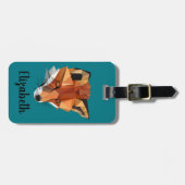 レモダンッドキツネ&ハンドレタリングスクリプト ラゲッジタグ (正面横)