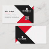 レモダンッ企業のド&プロフェッショナルブラック 名刺 (正面/裏面)