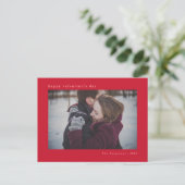 レモダンミニマルッドバレンタインデーの写真カード ポストカード (スタンド正面)