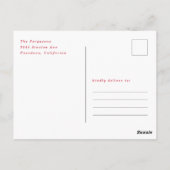 レモダンミニマルッドバレンタインデーの写真カード ポストカード (裏面)