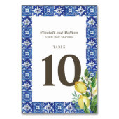 レモダンモンの葉地中海のの青 テーブルナンバー (裏面)
