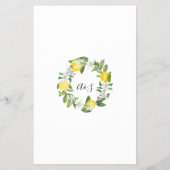 レモニーを見つけるゲストブライダルシャワーゲームカード チラシ (裏面)